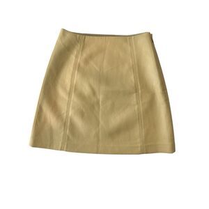 Aritzia Babaton Modern Mini Skirt Women Beige 00  Corpcore Slow Fashion Classic